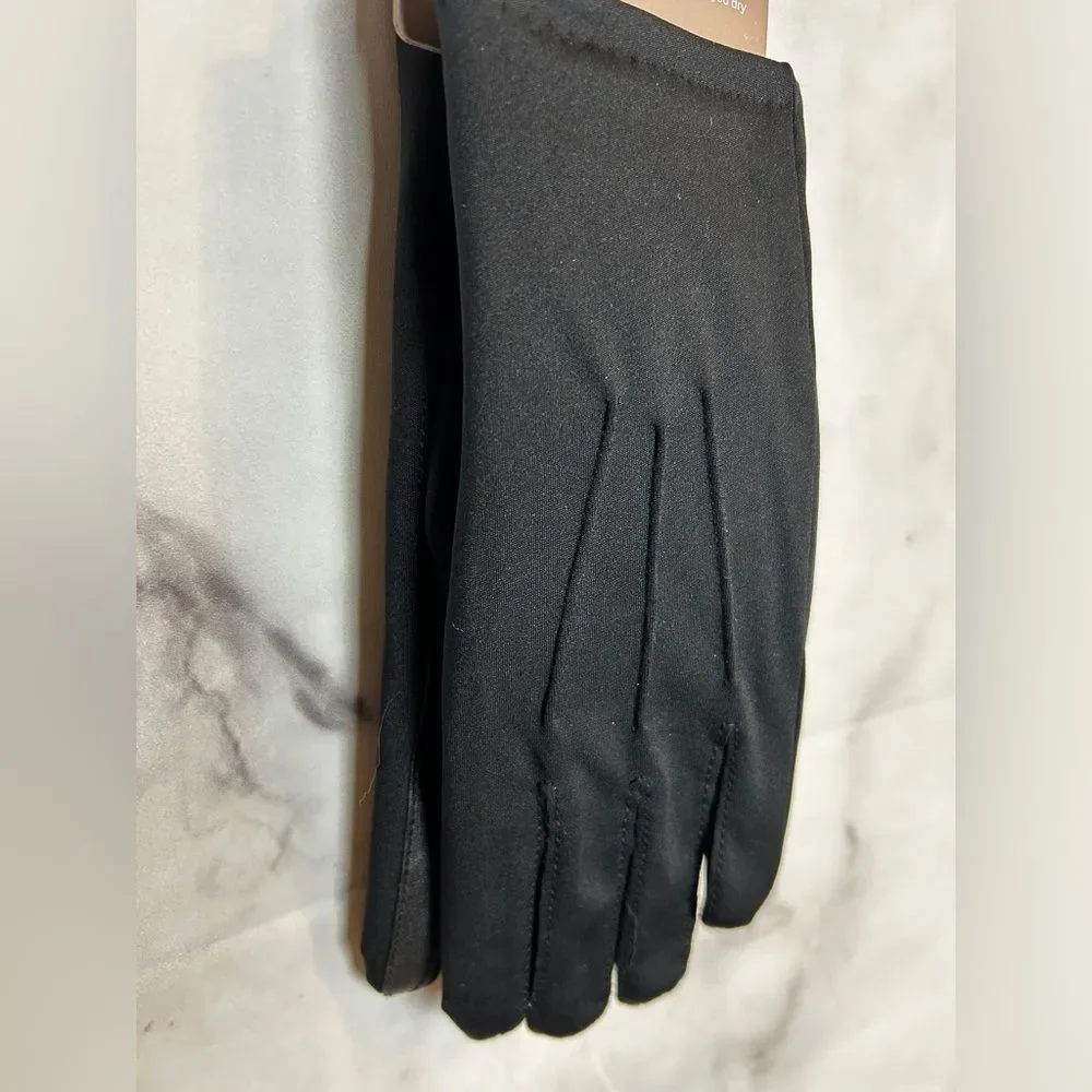 NWT Isotoner Warm Fleece Lining Stretch Cold Weather Stretch Gloves S13